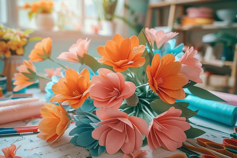 Comment faire des fleurs en papier crépon